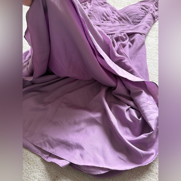 Azazie Dress Size 10 Purple A-Line Bridesmaid Wedding Formal Holiday Party - Picture 4 of 11